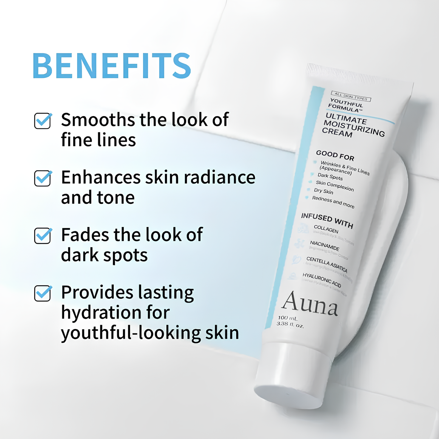 AUNA Youthful Glow Cream – Deep Hydration & Skin Renewal (100mL)